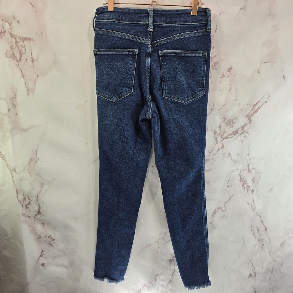 Free People Jeans Womens 28 X 27 High Rise Denim Skinny Crop Dark Wash We The